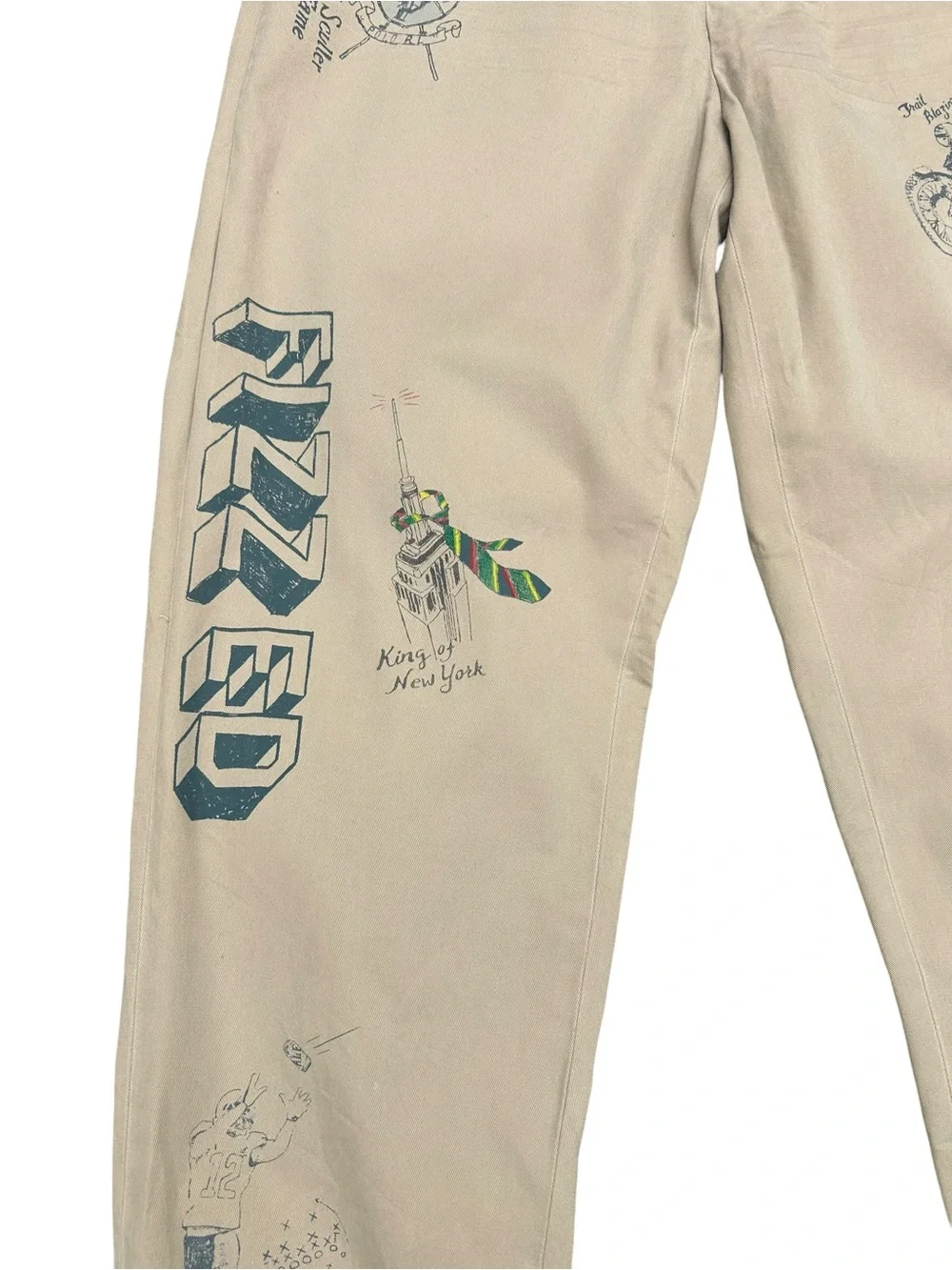 Polo Ralph Lauren Stretch Relaxed Fit Chino Pants Graphic Graffiti Print *34x32